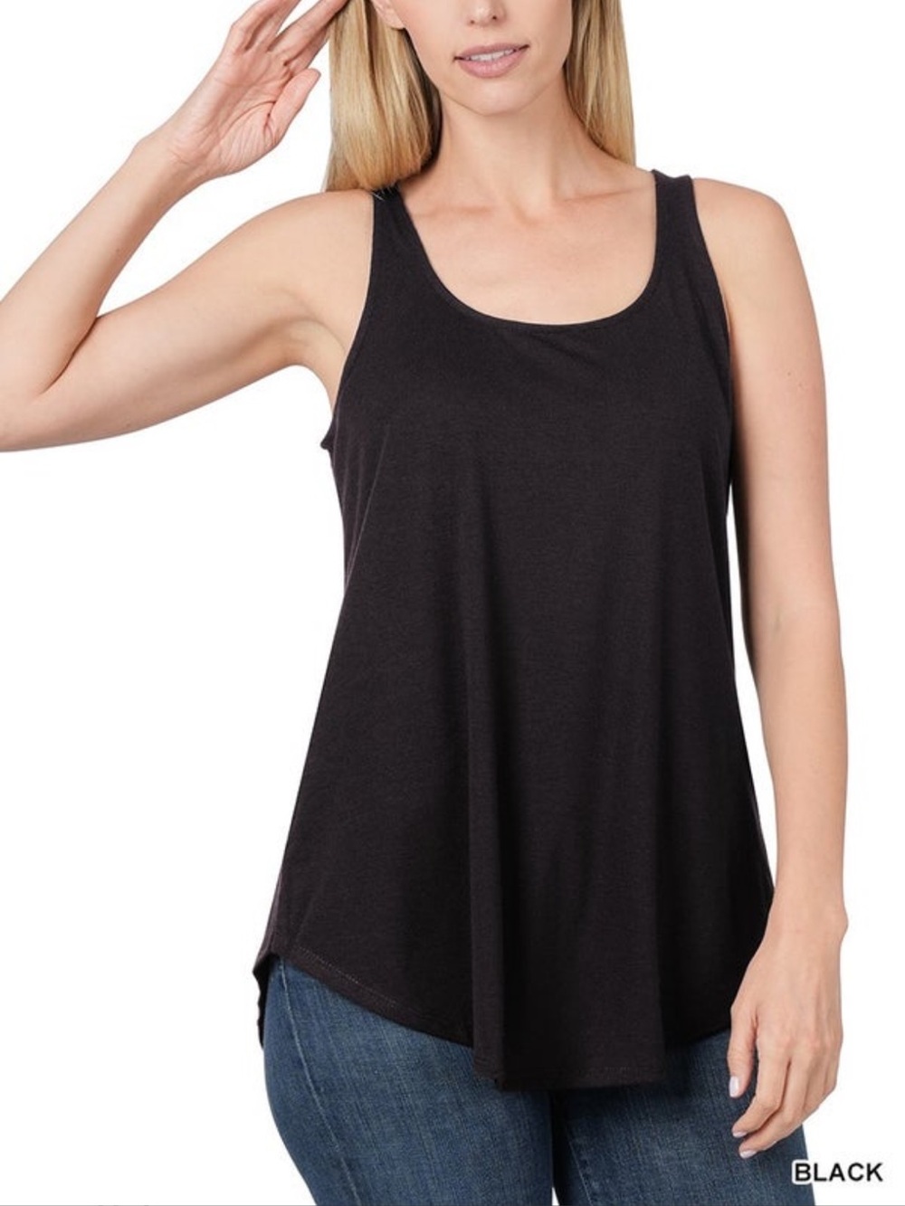 NEW Women's Black Sleeveless Top LARGE ZENANA